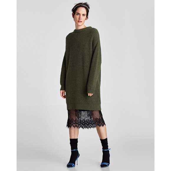 Nwot Zara Oversized Knit Dress 